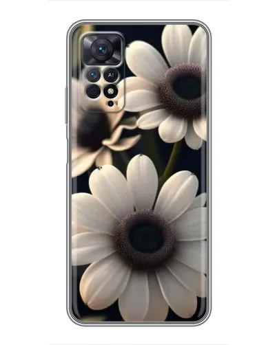 Чехол для Xiaomi Redmi Note 11 Pro с картинкой «Белые маргаритки макро»