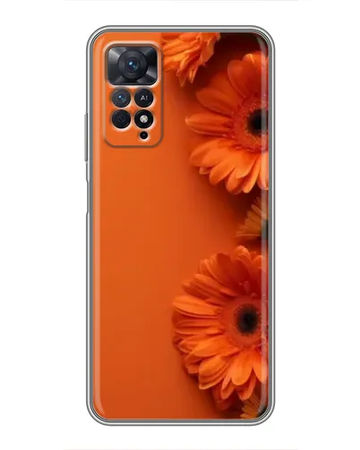 Чехол для Xiaomi Redmi Note 11 Pro с картинкой «Оранжевые герберы»