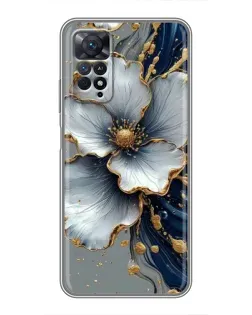 Чохол для Xiaomi Redmi Note 11 Pro з картинкою «Біла квітка та золотий флюїд» Чохол для Xiaomi Redmi Note 11 Pro з картинкою «Біла квітка та золотий флюїд»