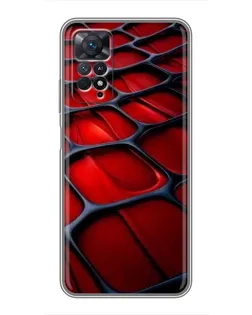 Чехол для Xiaomi Redmi Note 11 Pro с картинкой «Красная глянцевая сетка»