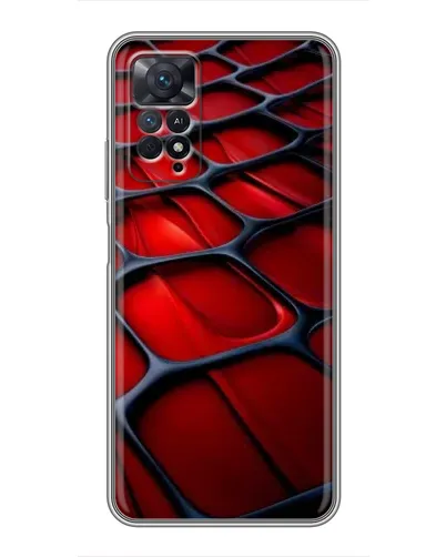 Чехол для Xiaomi Redmi Note 11 Pro с картинкой «Красная глянцевая сетка»