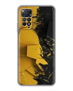 Чехол для Xiaomi Redmi Note 11 Pro с картинкой «Золотые осколки геометрии»