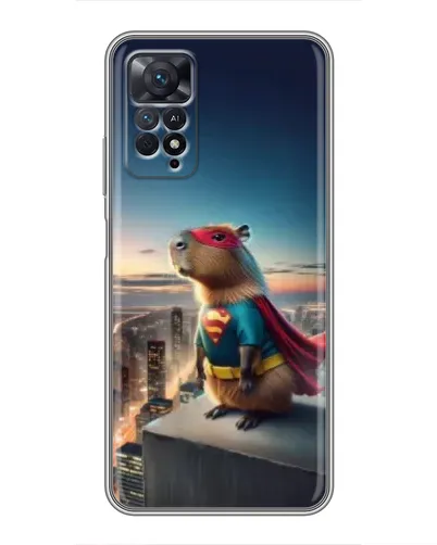 Чехол для Xiaomi Redmi Note 11 Pro с картинкой «Капи-мен супергерой» Чехол для Xiaomi Redmi Note 11 Pro с картинкой «Капи-мен супергерой»
