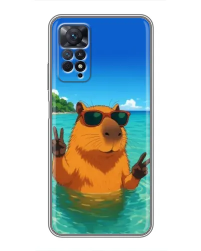 Чехол для Xiaomi Redmi Note 11 Pro с картинкой «Морская капибара» Чехол для Xiaomi Redmi Note 11 Pro с картинкой «Морская капибара»