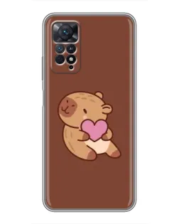 Чехол для Xiaomi Redmi Note 11 Pro с картинкой «Капибара с сердцем» Чехол для Xiaomi Redmi Note 11 Pro с картинкой «Капибара с сердцем»