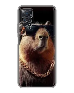 Чехол для Xiaomi Redmi Note 11 Pro с картинкой «Капибара золотая цепь» Чехол для Xiaomi Redmi Note 11 Pro с картинкой «Капибара золотая цепь»