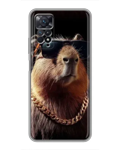 Чехол для Xiaomi Redmi Note 11 Pro с картинкой «Капибара золотая цепь» Чехол для Xiaomi Redmi Note 11 Pro с картинкой «Капибара золотая цепь»