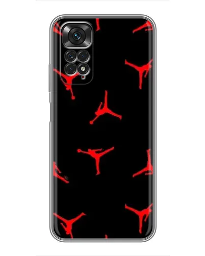 Чехол для Xiaomi Redmi Note 11 / 11s с картинкой «Jordan Red Pattern»