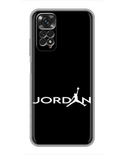 Чехол для Xiaomi Redmi Note 11 / 11s с картинкой «Jordan White Logo»