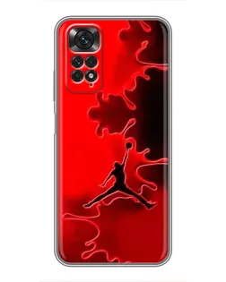 Чехол для Xiaomi Redmi Note 11 / 11s с картинкой «Jordan Red Smoke»