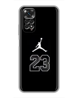 Чехол для Xiaomi Redmi Note 11 / 11s с картинкой «Jordan Flight 23»