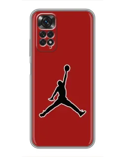 Чехол для Xiaomi Redmi Note 11 / 11s с картинкой «Jordan Red Back»