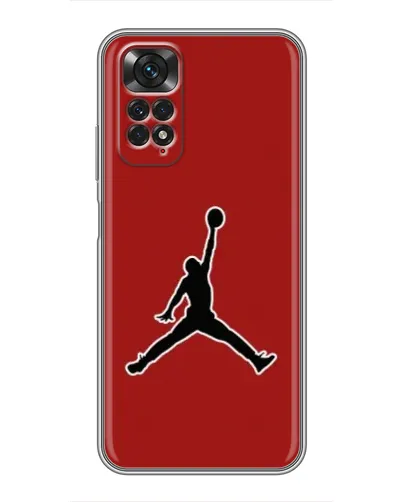Чехол для Xiaomi Redmi Note 11 / 11s с картинкой «Jordan Red Back»