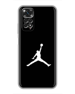 Чехол для Xiaomi Redmi Note 11 / 11s с картинкой «Jordan Silhouette»