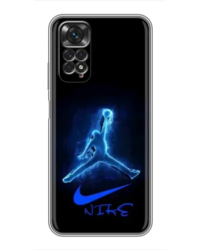 Чехол для Xiaomi Redmi Note 11 / 11s с картинкой «Jordan Neon Blue»