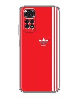 Чохол для Xiaomi Redmi Note 11 / 11s з картинкою «Червоний мінімалізм Adidas»