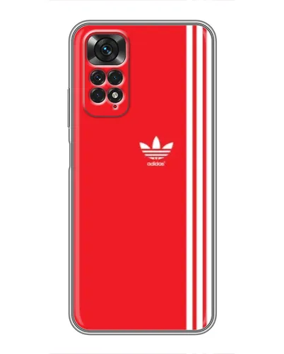 Чохол для Xiaomi Redmi Note 11 / 11s з картинкою «Червоний мінімалізм Adidas»