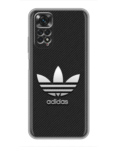 Чохол для Xiaomi Redmi Note 11 / 11s з картинкою «Adidas Карбонова текстура»