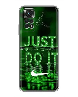 Чохол для Xiaomi Redmi Note 11 / 11s з картинкою «Зелений неоновий Nike»