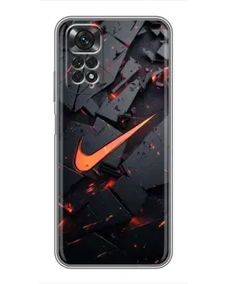Чохол для Xiaomi Redmi Note 11 / 11s з картинкою «Nike — ефект розломів»