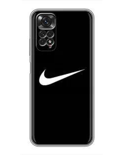 Чехол для Xiaomi Redmi Note 11 / 11s с картинкой «Минималистический Найк»