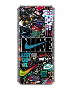 Чехол для Xiaomi Redmi Note 11 / 11s с картинкой «Яркий коллаж Nike»