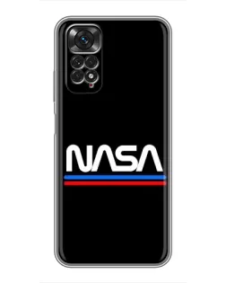 Чохол для Xiaomi Redmi Note 11 / 11s з картинкою «NASA — класика Red Blue»