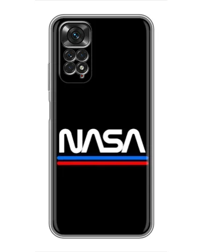 Чохол для Xiaomi Redmi Note 11 / 11s з картинкою «NASA — класика Red Blue» Чохол для Xiaomi Redmi Note 11 / 11s з картинкою «NASA — класика Red Blue»