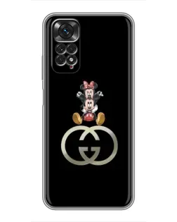 Чохол для Xiaomi Redmi Note 11 / 11s з картинкою «Мінні Маус на лого»