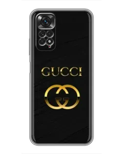 Чохол для Xiaomi Redmi Note 11 / 11s з картинкою «Золотий логотип Gucci»