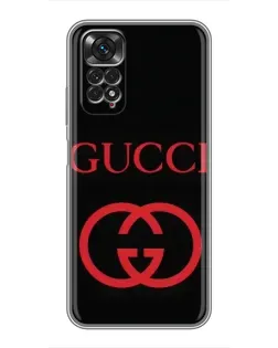 Чохол для Xiaomi Redmi Note 11 / 11s з картинкою «Gucci — червоний логотип»