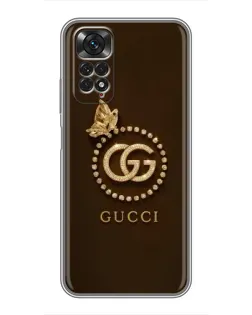 Чохол для Xiaomi Redmi Note 11 / 11s з картинкою «Gucci — золотий метелик»