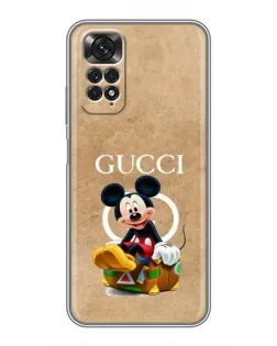 Чохол для Xiaomi Redmi Note 11 / 11s з картинкою «Міккі Маус Gucci — крафт»