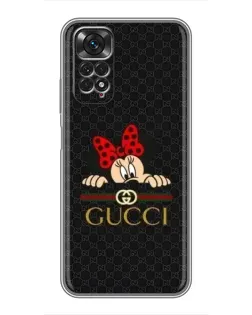 Чохол для Xiaomi Redmi Note 11 / 11s з картинкою «Мінні Маус Gucci — чорний»