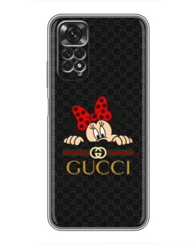 Чохол для Xiaomi Redmi Note 11 / 11s з картинкою «Мінні Маус Gucci — чорний»