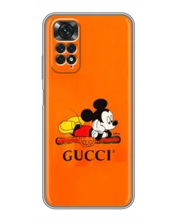 Чохол для Xiaomi Redmi Note 11 / 11s з картинкою «Міккі Маус Gucci — помаранч»