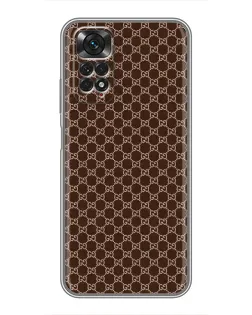 Чохол для Xiaomi Redmi Note 11 / 11s з картинкою «Gucci — шоколадна сітка»