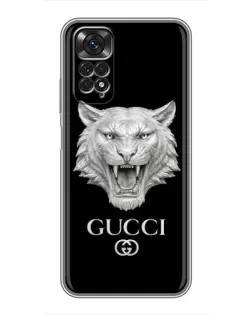 Чохол для Xiaomi Redmi Note 11 / 11s з картинкою «Gucci — срібний лев»