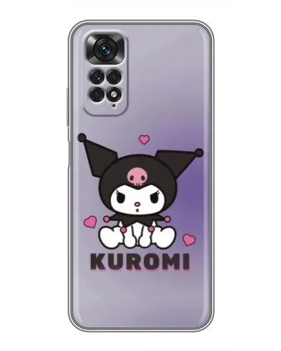 Чехол для Xiaomi Redmi Note 11 / 11s с картинкой «Kuromi — фиолетовый арт»
