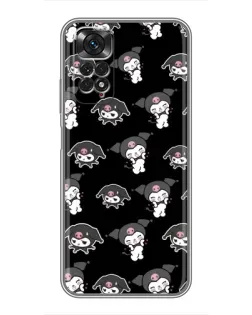 Чехол для Xiaomi Redmi Note 11 / 11s с картинкой «Черный паттерн Kuromi» Чехол для Xiaomi Redmi Note 11 / 11s с картинкой «Черный паттерн Kuromi»