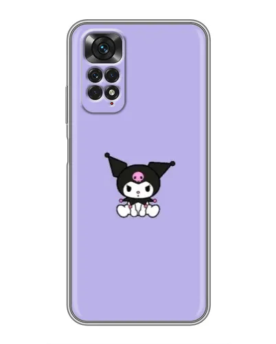 Чехол для Xiaomi Redmi Note 11 / 11s с картинкой «Kuromi — фиолетовый минимализм»