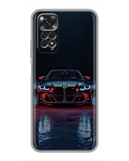 Чехол для Xiaomi Redmi Note 11 / 11s с картинкой «BMW на мокрой дороге»