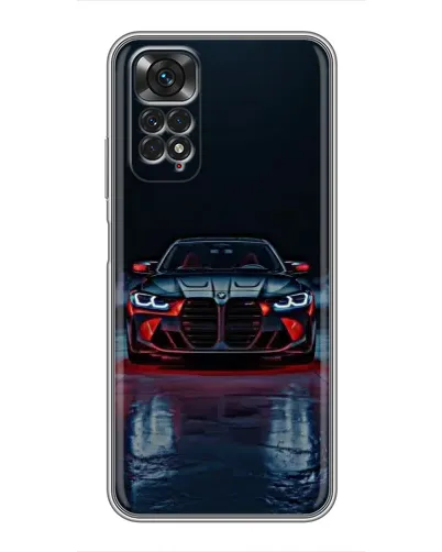 Чехол для Xiaomi Redmi Note 11 / 11s с картинкой «BMW на мокрой дороге»