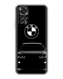 Чехол для Xiaomi Redmi Note 11 / 11s с картинкой «BMW — взгляд из темноты»