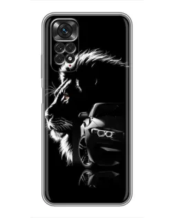 Чехол для Xiaomi Redmi Note 11 / 11s с картинкой «BMW и лев»