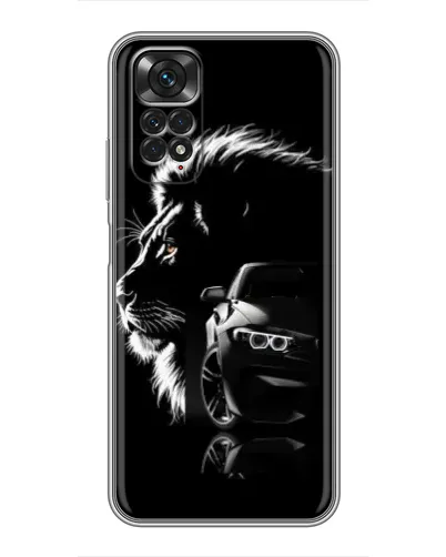 Чехол для Xiaomi Redmi Note 11 / 11s с картинкой «BMW и лев»