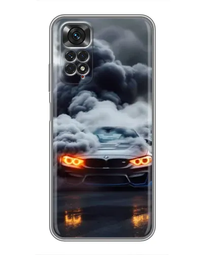 Чехол для Xiaomi Redmi Note 11 / 11s с картинкой «BMW в дыму»