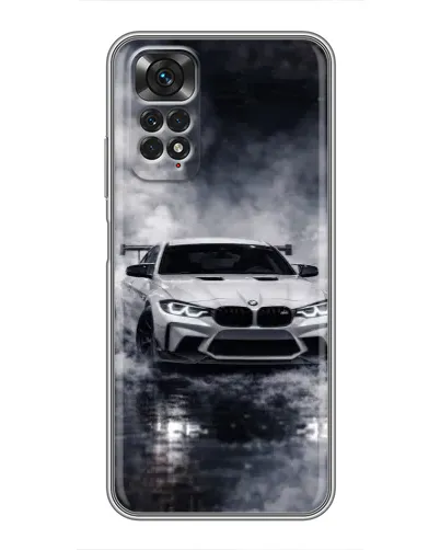 Чехол для Xiaomi Redmi Note 11 / 11s с картинкой «BMW сквозь туман»