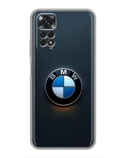 Чехол для Xiaomi Redmi Note 11 / 11s с картинкой «Логотип BMW — минимализм»
