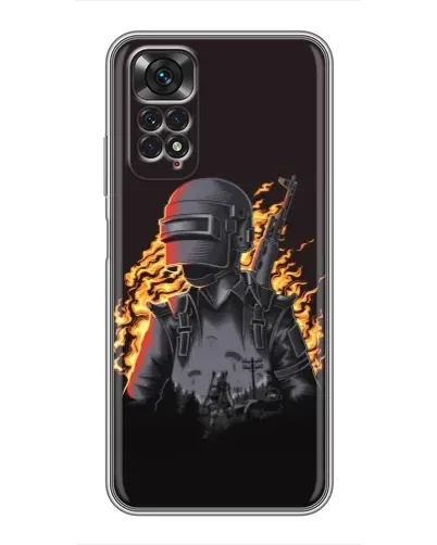 Чохол для Xiaomi Redmi Note 11 / 11s з картинкою «PUBG — вогняний силует» Чохол для Xiaomi Redmi Note 11 / 11s з картинкою «PUBG — вогняний силует»